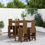Set mobilier bar de grădină, 5 piese, maro miere lemn masiv pin GartenMobel Dekor
