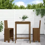 Set mobilier de bar, 3 piese, maro miere, lemn masiv de pin GartenMobel Dekor