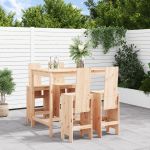 Set mobilier de bar pentru grădină, 5 piese, lemn masiv de pin GartenMobel Dekor