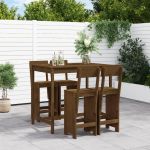 Set mobilier bar de grădină, 5 piese, maro miere lemn masiv pin GartenMobel Dekor