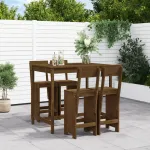 Set mobilier bar de grădină, 5 piese, maro miere lemn masiv pin GartenMobel Dekor