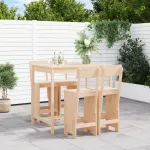 Set mobilier de bar pentru grădină, 5 piese, lemn masiv de pin GartenMobel Dekor