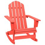 Scaun de grădină Adirondack, roșu, lemn masiv de brad GartenMobel Dekor