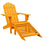 Scaun de grădină Adirondack otoman portocaliu lemn masiv brad GartenMobel Dekor