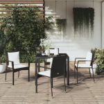 Set mobilier de grădină cu perne, 5 piese, negru, poliratan GartenMobel Dekor