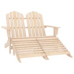 Scaun de grădină Adirondack cu 2 locuri & otoman, lemn de brad GartenMobel Dekor