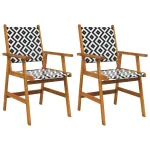 Scaune de grădină, 2 buc., lemn masiv de acacia GartenMobel Dekor