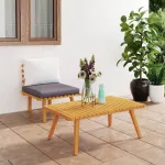 Set mobilier de grădină cu perne, 2 piese, lemn masiv de acacia GartenMobel Dekor