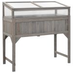 Strat înălțat cu seră, 110x54x120 cm, lemn masiv de brad GartenMobel Dekor