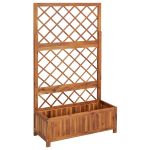 Strat înălțat cu spalier, 85x38x150 cm, lemn masiv de acacia GartenMobel Dekor