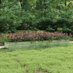 Strat înălțat de grădină argintiu 400x80x45 cm oțel galvanizat GartenMobel Dekor