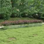 Strat înălțat de grădină argintiu 600x80x45 cm oțel galvanizat GartenMobel Dekor