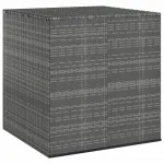 Ladă grădină pentru perne, gri, 100x97,5x104 cm, ratan PE GartenMobel Dekor