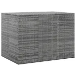 Ladă grădină pentru perne, gri, 145x100x103 cm, ratan PE GartenMobel Dekor