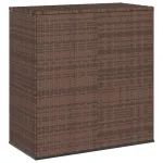 Ladă grădină pentru perne, maro, 100x49x103,5 cm, ratan PE GartenMobel Dekor