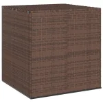 Ladă grădină pentru perne, maro, 100x97,5x104 cm, ratan PE GartenMobel Dekor