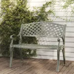 Bancă de grădină, verde, 102 cm, aluminiu turnat GartenMobel Dekor