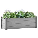 Strat înălțat de grădină, gri piatră, 100x43x35 cm, PP GartenMobel Dekor