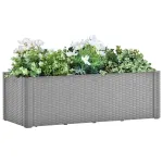 Strat înălțat grădină sistem automat udare gri 100x43x33 cm GartenMobel Dekor