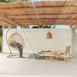 Copertină laterală retractabilă de terasă, crem, 200x600 cm GartenMobel Dekor