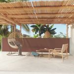 Copertină laterală retractabilă de terasă, maro, 117x600 cm GartenMobel Dekor