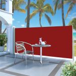 Copertină laterală retractabilă de terasă, roșu, 140x300 cm GartenMobel Dekor
