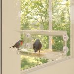 Hrănitoare păsări pentru fereastră 2 buc. 30x12x15 cm acril GartenMobel Dekor