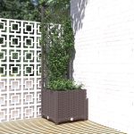 Jardinieră de grădină cu spalier maro, 40x40x136 cm, PP GartenMobel Dekor