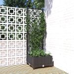 Jardinieră de grădină cu spalier negru, 40x40x121,5 cm, PP GartenMobel Dekor