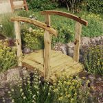 Pod de grădină cu balustradă, lemn masiv pin tratat GartenMobel Dekor