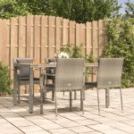 Set mobilier de grădină cu perne, 5 piese, gri, poliratan GartenMobel Dekor