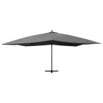 Umbrelă suspendată cu stâlp din lemn, antracit, 400x300 cm  GartenMobel Dekor
