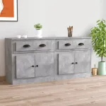 Servante, 2 piese, gri beton, lemn prelucrat GartenMobel Dekor