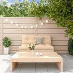 Set mobilier de grădină cu perne, 2 piese, lemn masiv GartenMobel Dekor