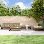 Set mobilier relaxare grădină 5 piese maro miere lemn masiv pin GartenMobel Dekor
