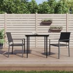 Set mobilier de grădină, 3 piese, poliratan și oțel GartenMobel Dekor