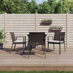 Set mobilier de grădină cu perne, 5 piese, poliratan și oțel GartenMobel Dekor