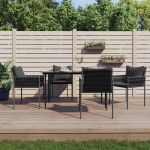 Set mobilier de grădină cu perne, 5 piese, poliratan și oțel GartenMobel Dekor