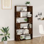 Bibliotecă/Separator de cameră, stejar afumat, 100x24x188 cm GartenMobel Dekor