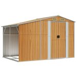 Șopron de grădină maro deschis 277x192,5x179 cm oțel galvanizat GartenMobel Dekor