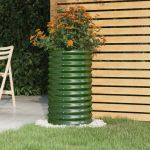 Jardinieră grădină verde 40x40x68 cm oțel vopsit electrostatic GartenMobel Dekor