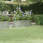 Strat înălțat grădină 114x40x36 cm oțel vopsit electrostatic GartenMobel Dekor