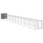 Coteț de pui cu incintă antracit 110x1221x110cm oțel galvanizat GartenMobel Dekor