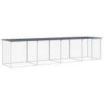 Coteț pui cu acoperiș, antracit, 403x98x90 cm, oțel galvanizat GartenMobel Dekor