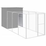 Cușcă de câine & țarc gri deschis 165x455x181cm oțel galvanizat GartenMobel Dekor