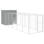 Cușcă de câine & țarc gri deschis 165x659x181cm oțel galvanizat GartenMobel Dekor