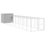Cușcă câine & țarc gri deschis 214x1069x181 cm oțel galvanizat GartenMobel Dekor