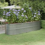Strat înălțat grădină 296x80x68 cm oțel vopsit electrostatic GartenMobel Dekor