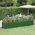 Strat înălțat grădină 368x80x68 cm oțel vopsit electrostatic GartenMobel Dekor