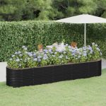Strat înălțat grădină 368x80x68 cm oțel vopsit electrostatic GartenMobel Dekor